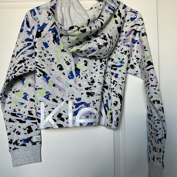 Calvin Klein crop top sweatshirt hoodie - Picture 2 of 2